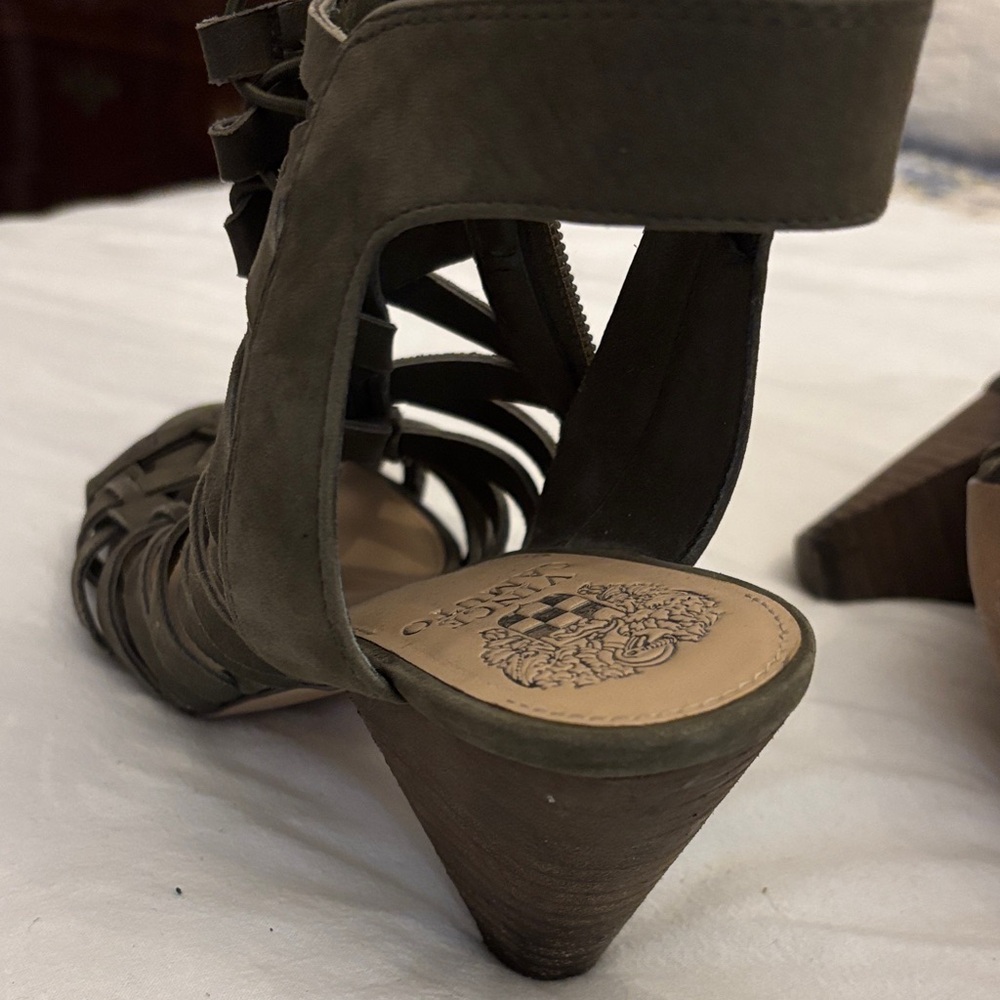 Vince Camuto Olive Strappy Heels